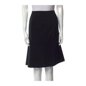 Giorgio Armani‎ Black Wool Skirt – Zip Closure, Size 44 (IT), Made in Italy